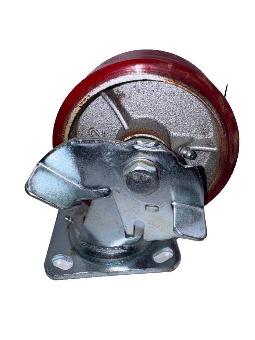 5" x 2" Swivel Caster Polyurethane Wheel on Steel w/Brake